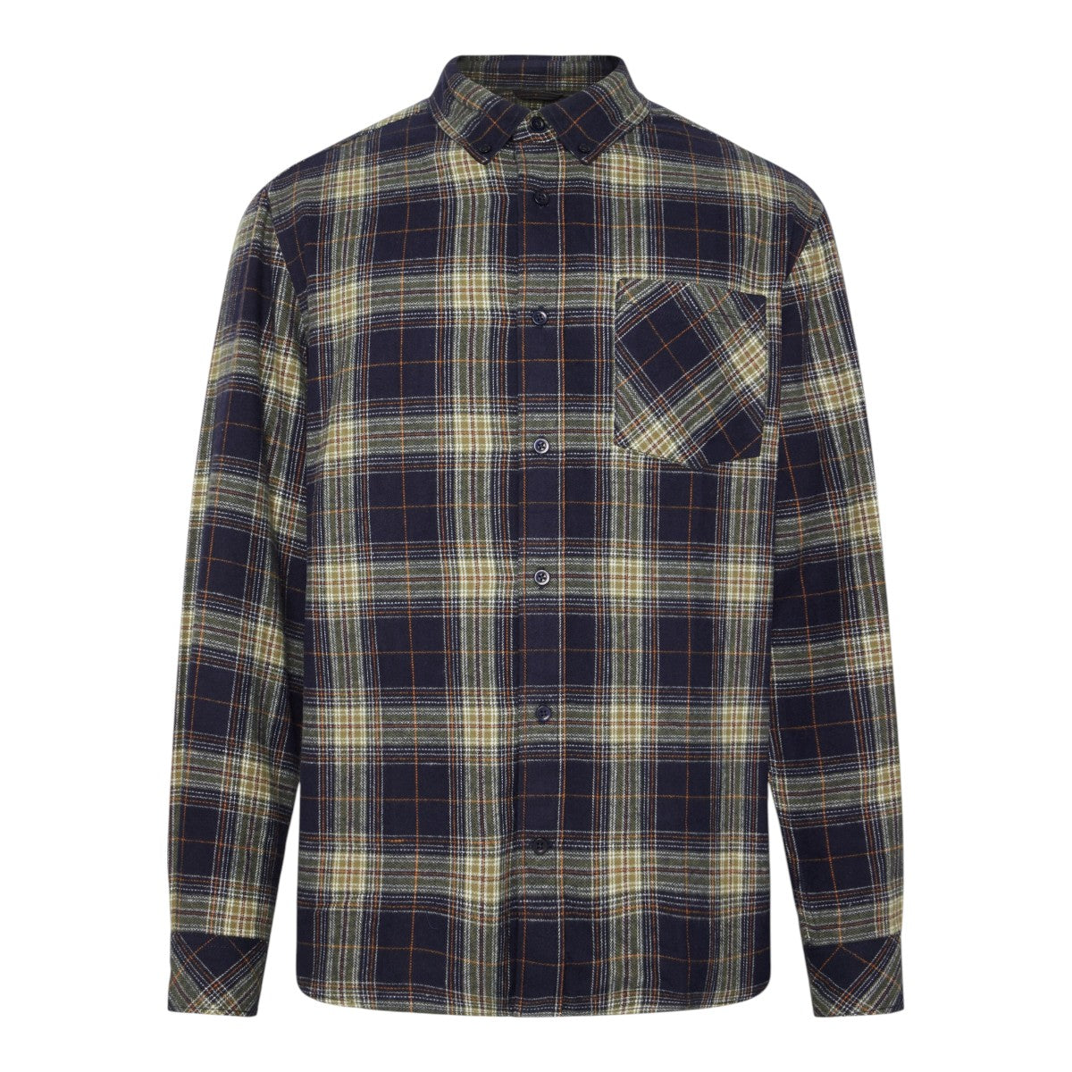 Knowledge Cotton Apparel M Organic Cotton Checked Flannel Shirt Gots 7021 Blue Check