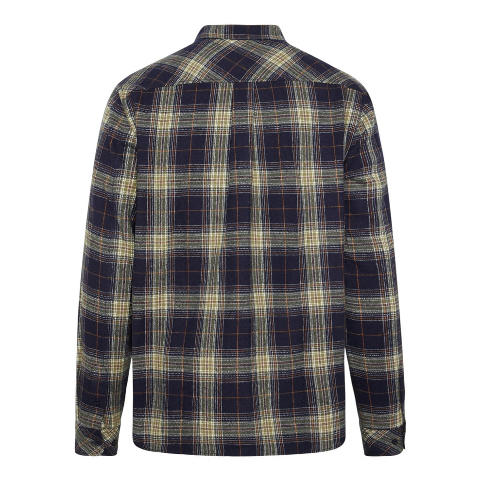 Knowledge Cotton Apparel M Organic Cotton Checked Flannel Shirt Gots 7021 Blue Check
