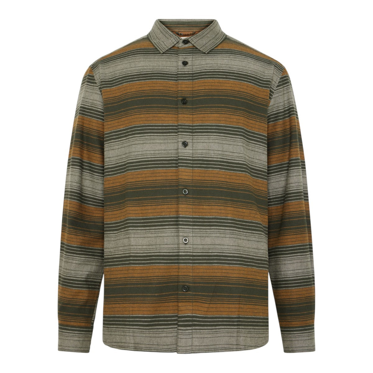 Knowledge Cotton Apparel M Organic Cotton Checked Flannel Shirt Gots 8023 Green Stripe
