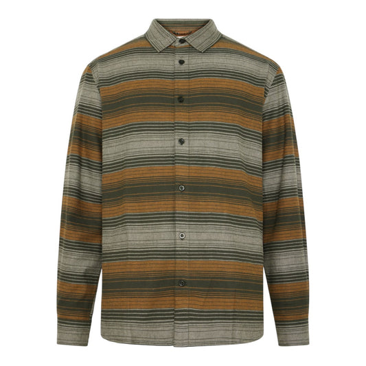 Knowledge Cotton Apparel M Organic Cotton Checked Flannel Shirt Gots 8023 Green Stripe