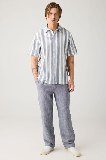 Knowledge Cotton Apparel M Organic Cotton Striped Shirt Gots/Vegan 8021 Blue Stripe