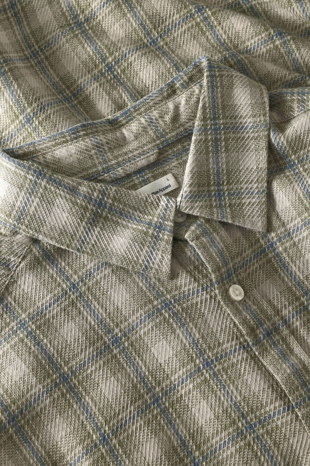 Knowledge Cotton Apparel M Organic Cotton Checked Shirt Gots/Vegan 7030 Beige Check
