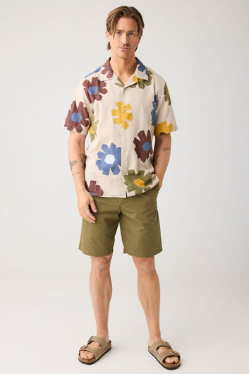 Knowledge Cotton Apparel M Box Fit Short Sleeve Aop Structure Shirt - Gots/Vegan 9932 Multi Color Aop