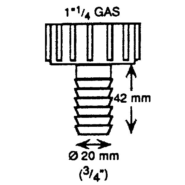 Barka Studs lige 3/4"