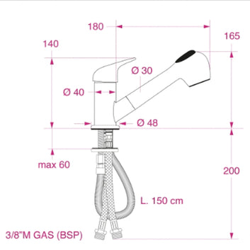 Barka etgrebsblandingsbatteri med brus, lille modell, MD6501