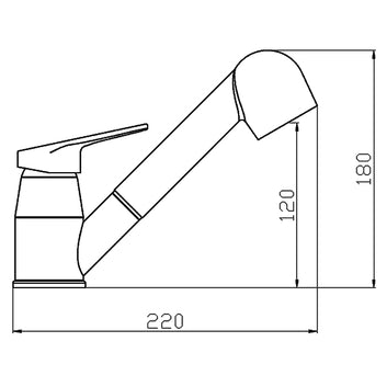 Vandhane med brusehoved