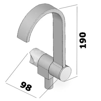 Etgrebs slim blandingsbatteri, kold