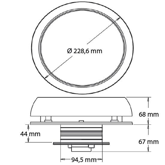Marinco Day & Night solcelle ventilator RF, 3"