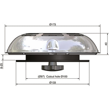 Rutgerson rustfri ventilator, Ø173mm