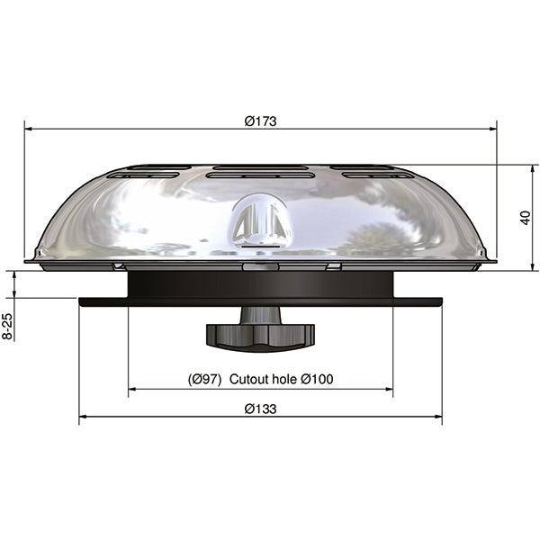 Rutgerson rustfri ventilator, Ø173mm