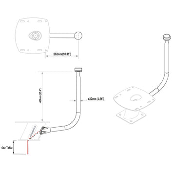 ScanStrut PowerTower stang med LED top lanterne