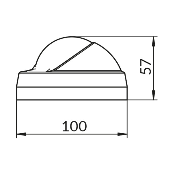 Riviera kompas Aries 2 ½", sort