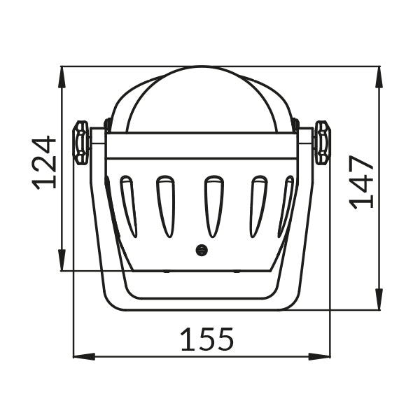 Riviera bøjlemonteret kompas Zenith 3”, sort