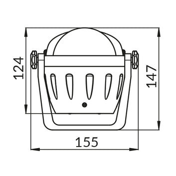 Riviera bøjlemonteret kompas Zenith 3”, sort