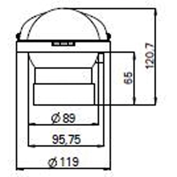 Riviera nedbygningskompas Zenith 3”, sort