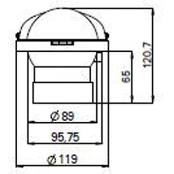 Riviera nedbygningskompas Zenith 3”, hvid / blå