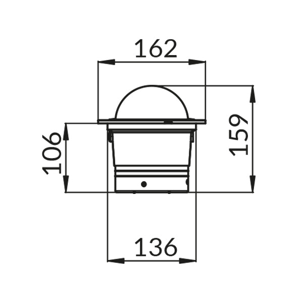 Riviera nedbygningskompas BU1 Urania 4", sort