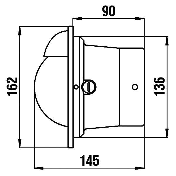 Riviera skotmonteret kompas Polare, hvid/sort