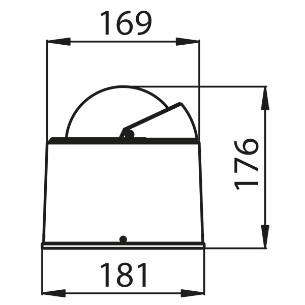 Riviera piedestal kompas White Star 5", sort