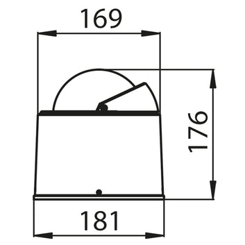 Riviera piedestal kompas White Star 5