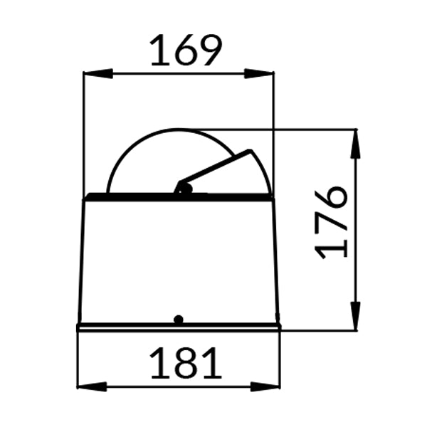 Riviera piedestal kompas White Star 5", hvid/sort