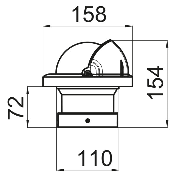 Riviera nedbygningskompas BU10 Urania 4", sort