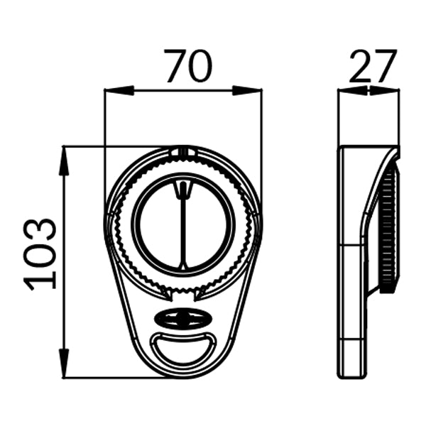 Riviera Orion hånd pejlekompas, sort