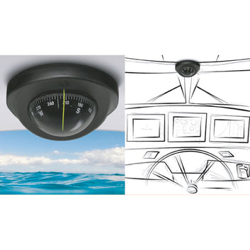 Riviera Astra kompas loftmonteret, sort