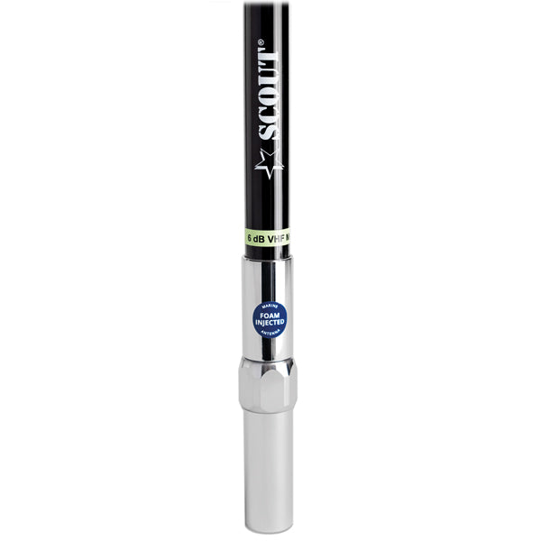Scout Quick 6 VHF højtydende sort antenne 2.4m