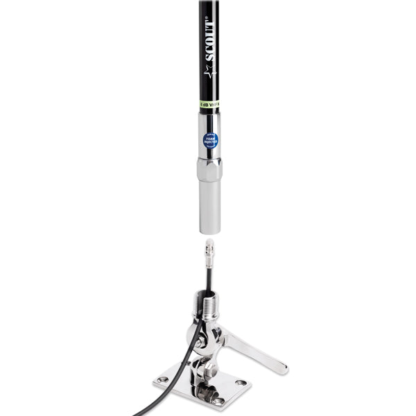Scout Quick 6 VHF højtydende sort antenne 2.4m