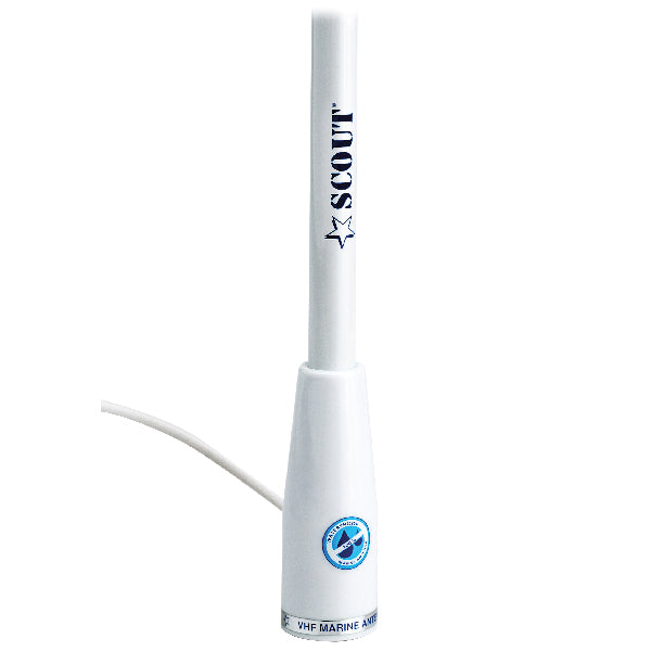 Scout KS-22 VHF antenne m/kabel og stik, hvid