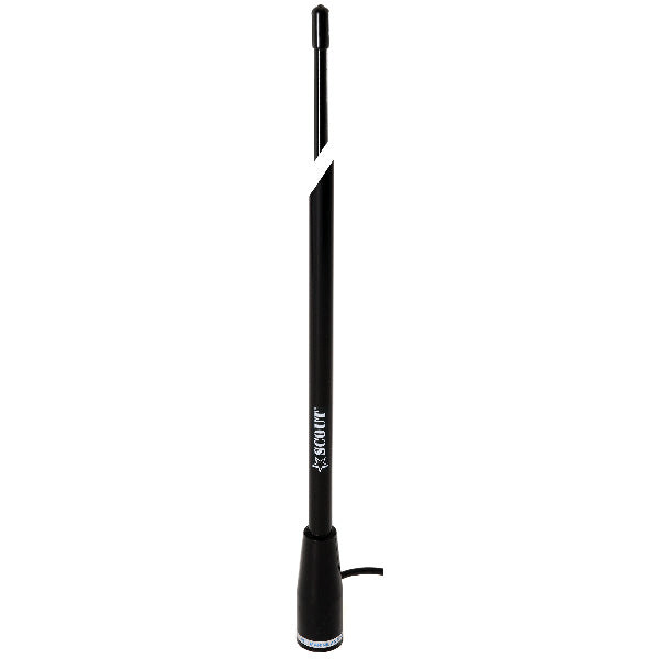 Scout KS-22 VHF antenne m/kabel og stik, sort