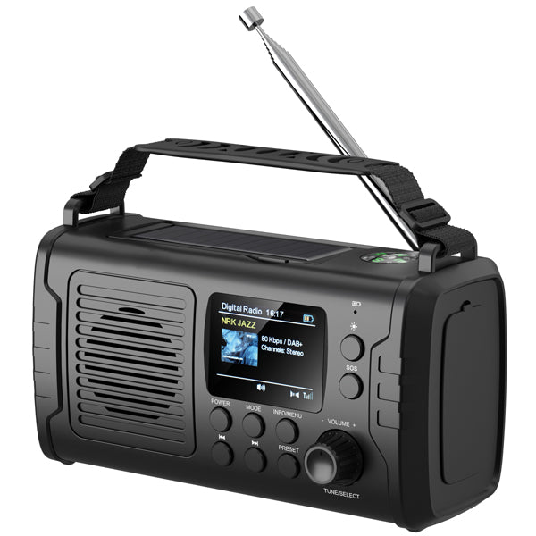 1852 nødradio med DAB+ & FM og solcelle