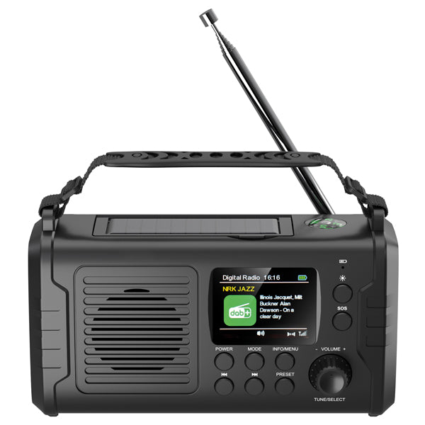1852 nødradio med DAB+ & FM og solcelle