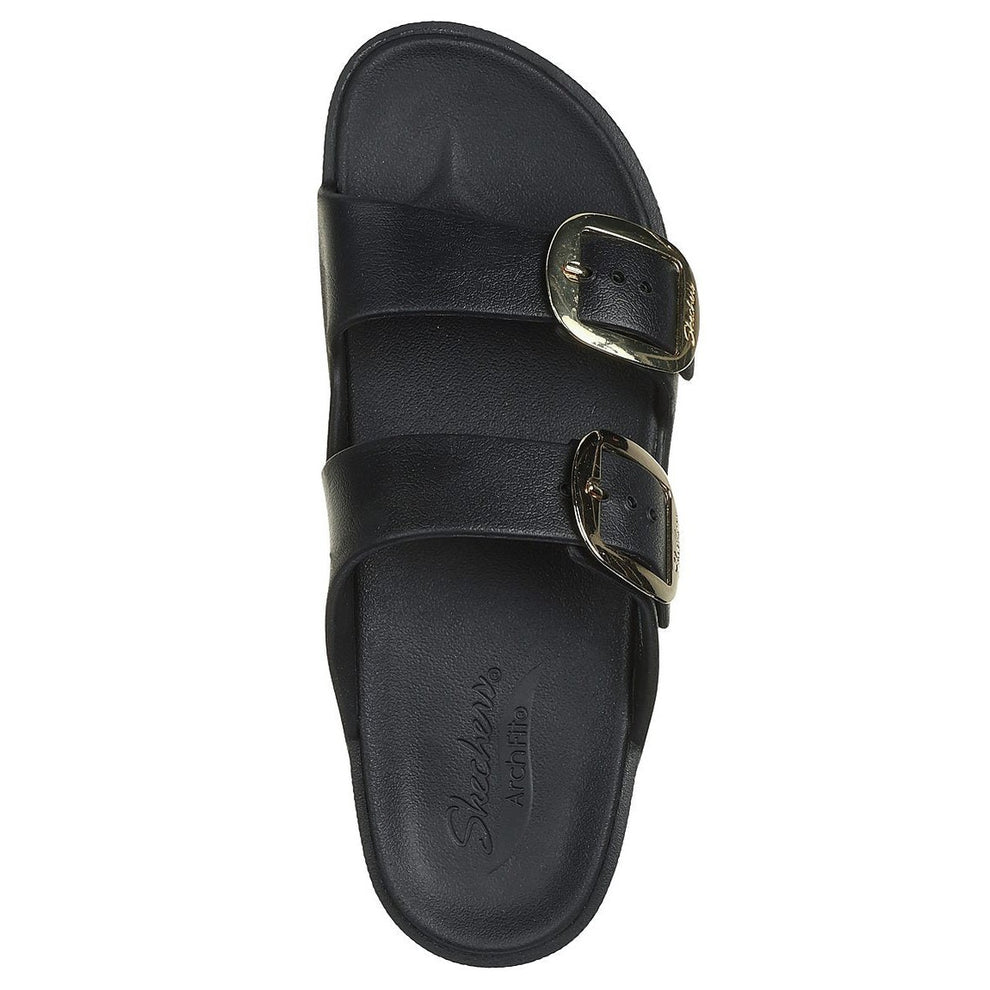Skechers W Arch Fit Cal Breeze Sandal - Gold Star - Black