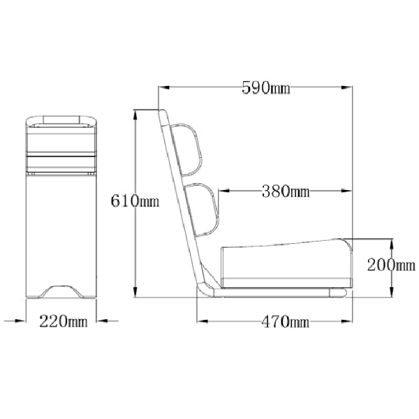 ESM Jockeysæde Carbon, sort