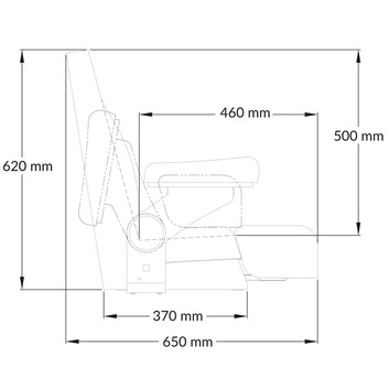 ESM Royal styrestol carbon sort/hvid