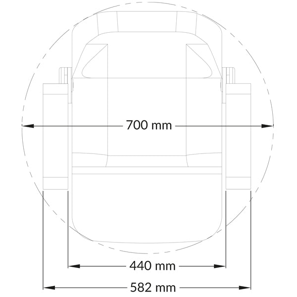 ESM Royal styrestol carbon sort/hvid