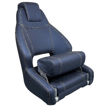 ESM RM52 Styrestol m/flip-up puf marinevinyl, navy