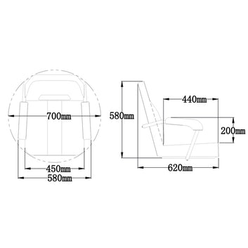ESM mini mojo styrestol navy/light grey