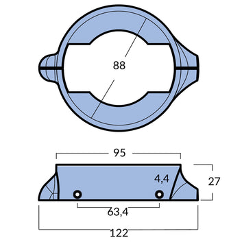 Tecnoseal Zinkring 2-delt til volvo 120s