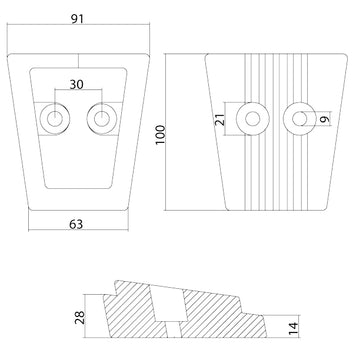 Tecnoseal zinkanode volvo sx-drev 100x91x63mm