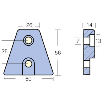 Tecnoseal Zinkanode volvo dpx 60x56mm 876638