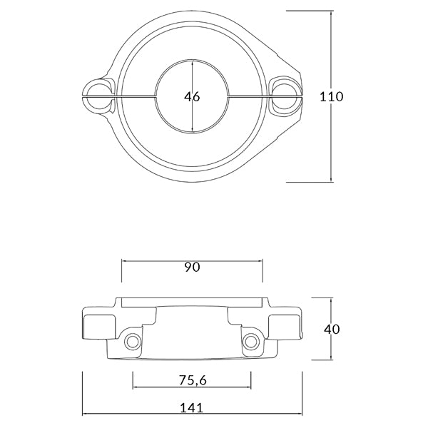 Tecnoseal zinkring 2-delt til Volvo sejlerdrev
