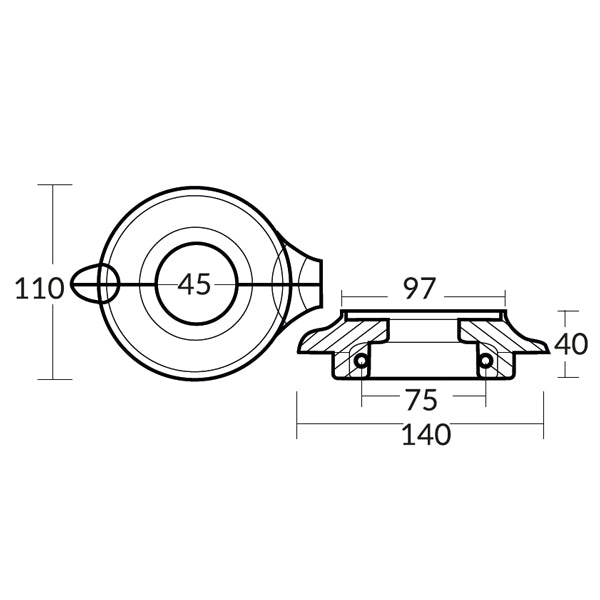 Tecnoseal Zinkring 2-delt til Volvo drev