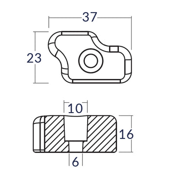 Tecnoseal Zinkanode til Flex O-Fold, 2 bladet