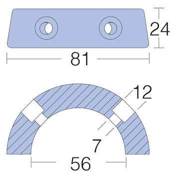 Tecnoseal zink Gori ringanode 3 bl. 15"-16.5"