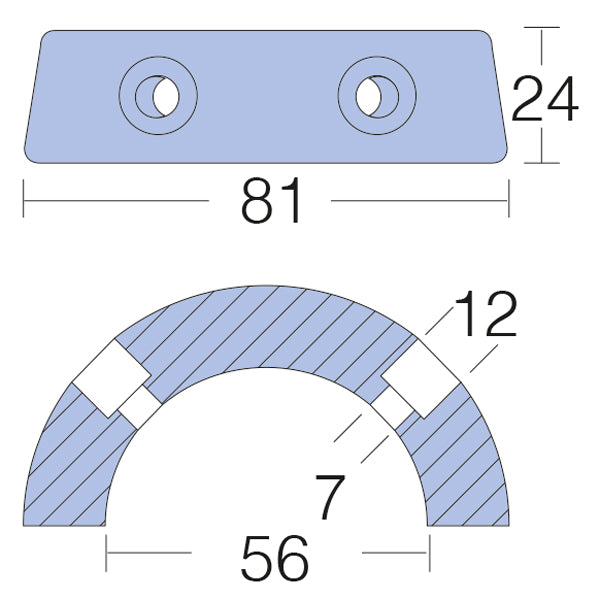 Tecnoseal zink Gori ringanode 3 bl. 15"-16.5"