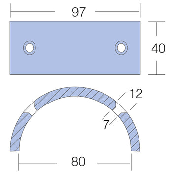 Tecnoseal Gori ringanode 2 bladet zink, 13-18"