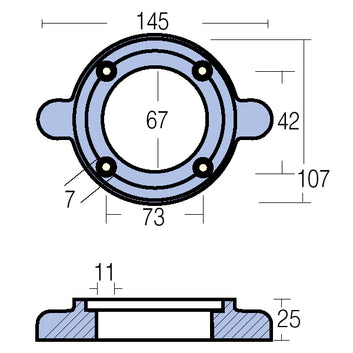 Tecnoseal drev-zinkring Yanmar sd20/30/40/50/60 196420-02651